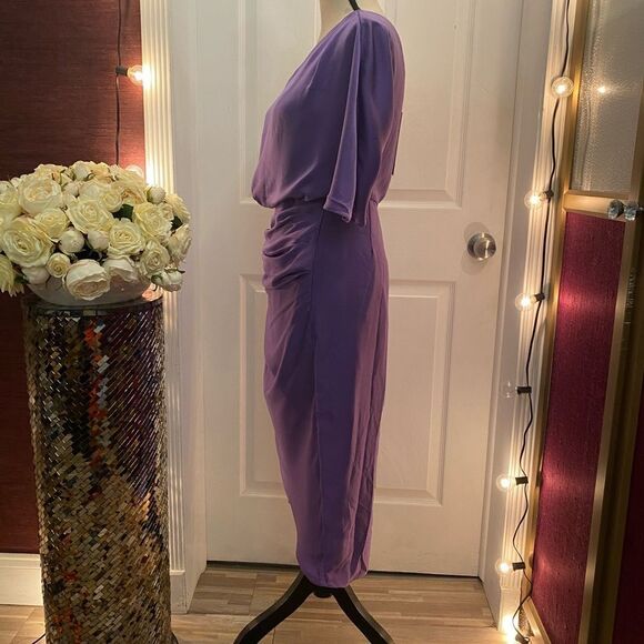 Do+ BE one shoulder satin midi dress, M - Picture 10 of 15